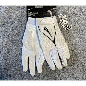 Nike Superbad 6.0 Padded Football Gloves Size Medium Men White Black FN0279-102